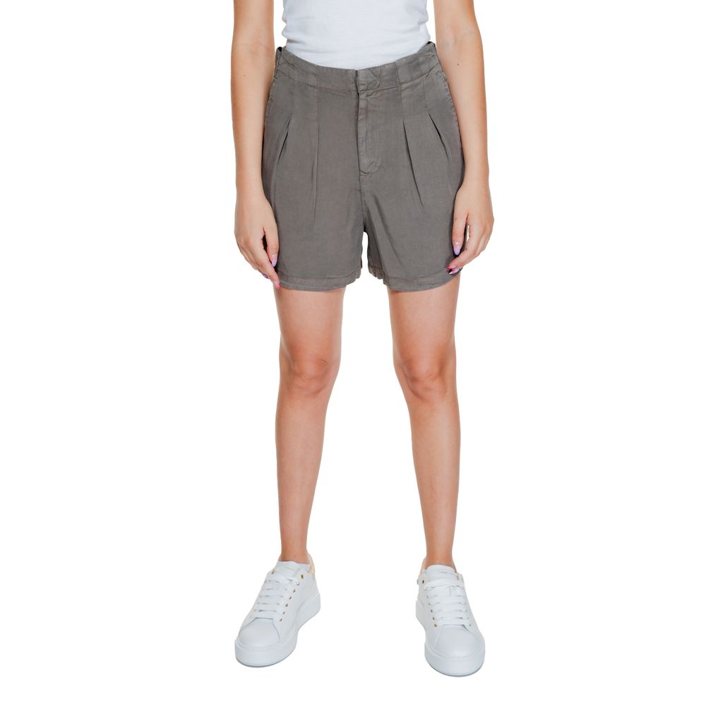 Graue Lyocell-Shorts