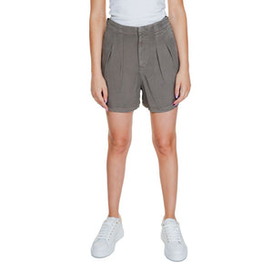 Graue Lyocell-Shorts