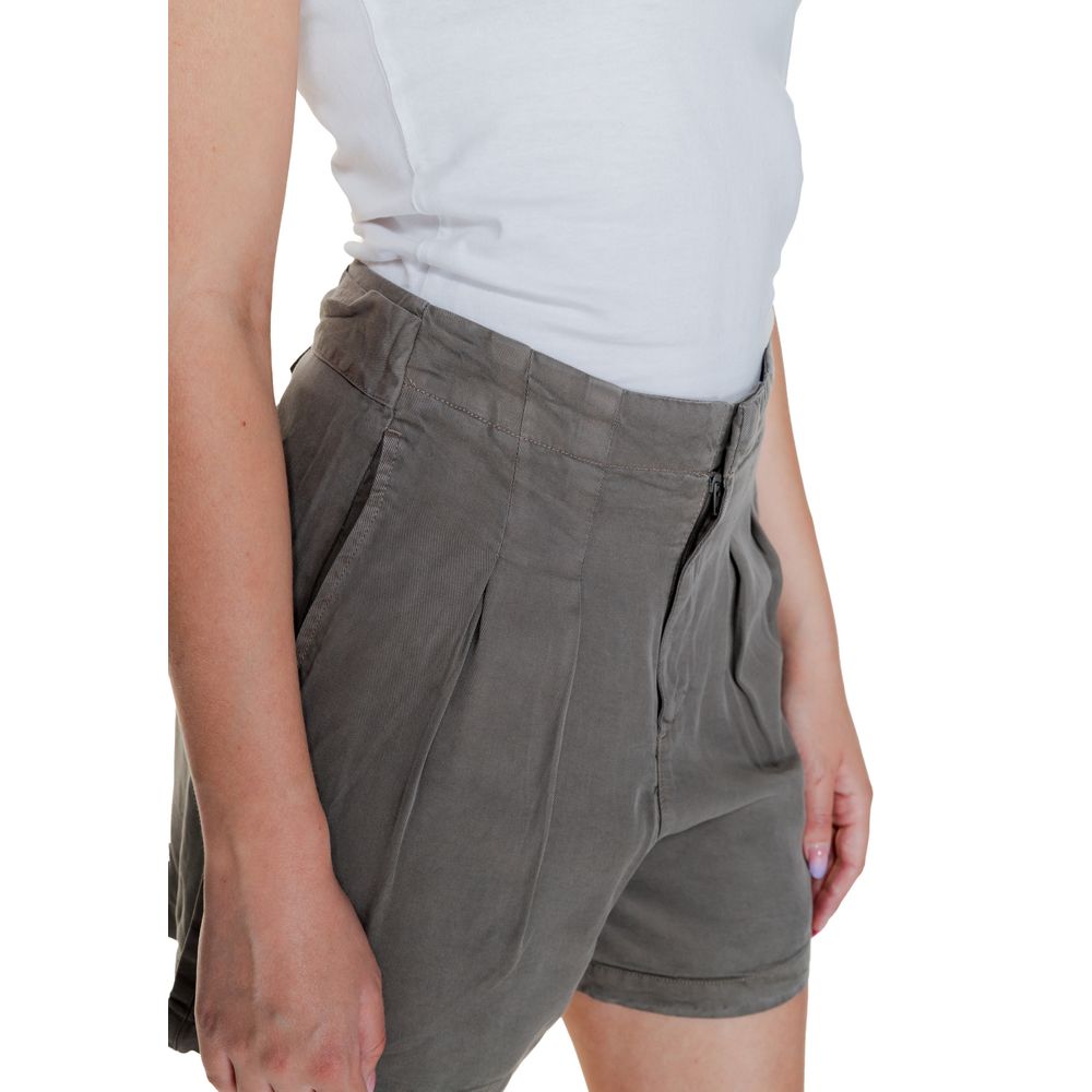 Graue Lyocell-Shorts
