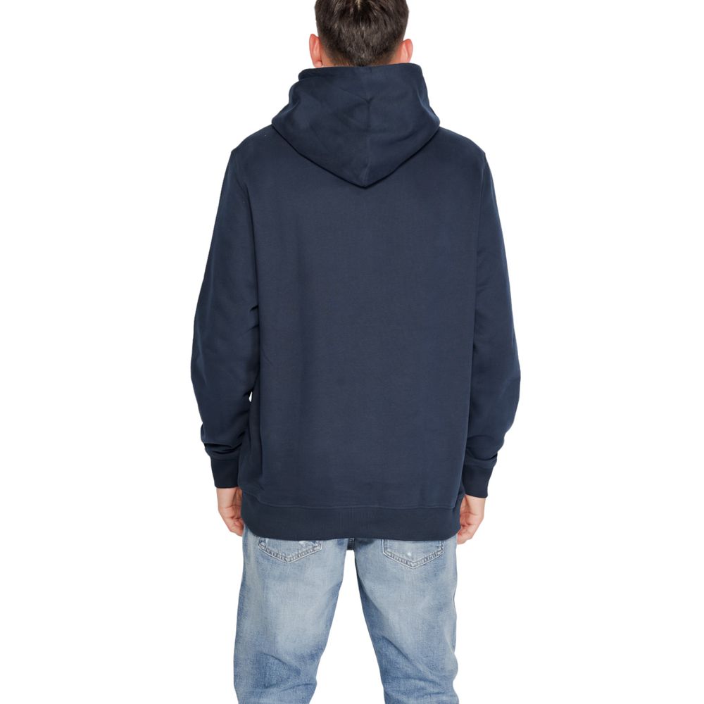 Blauer Kapuzenpullover aus Baumwolle