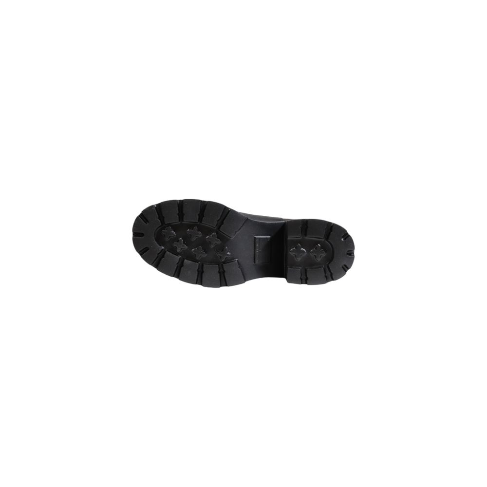 Schwarze Lederstiefelette