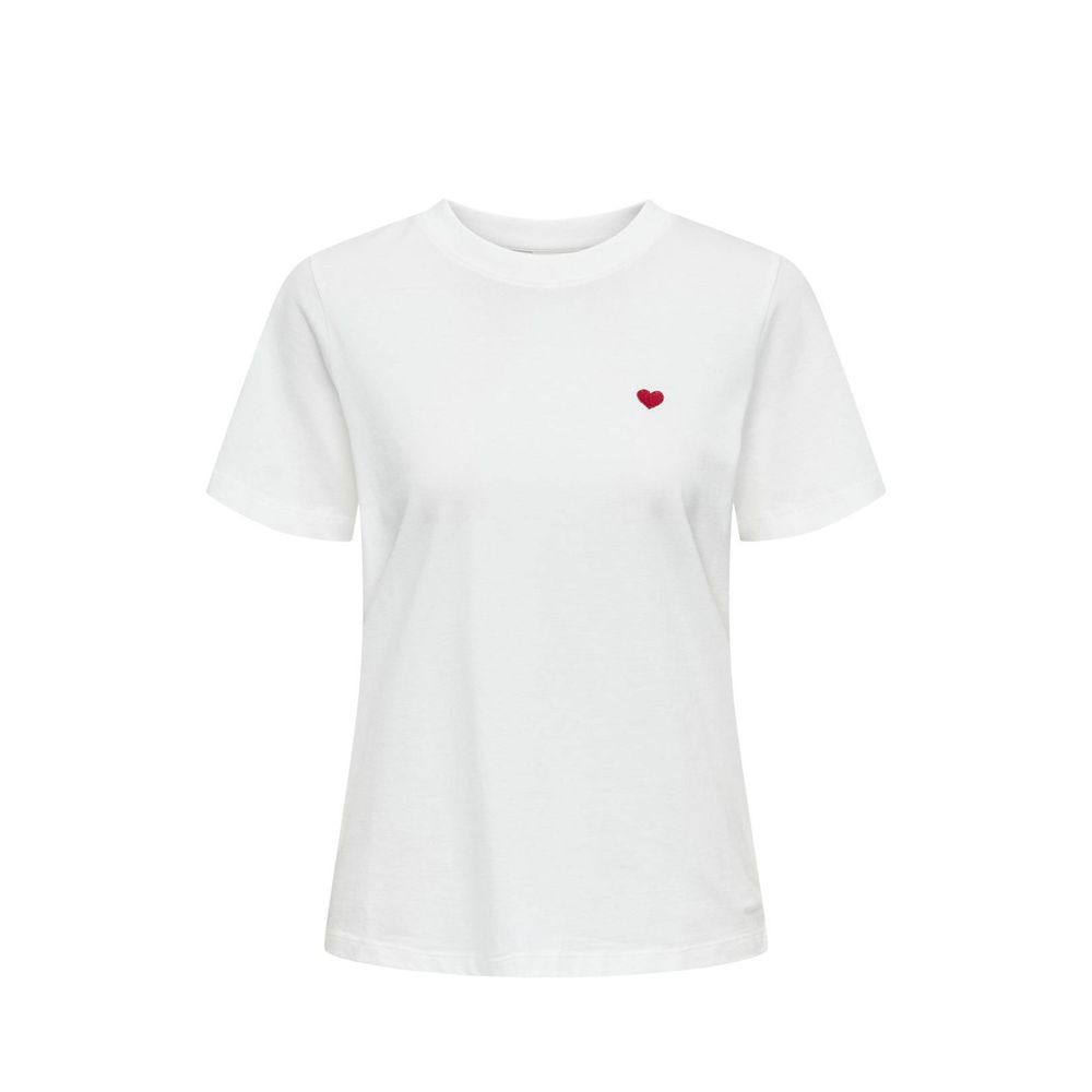 Weißes Baumwoll-T-Shirt