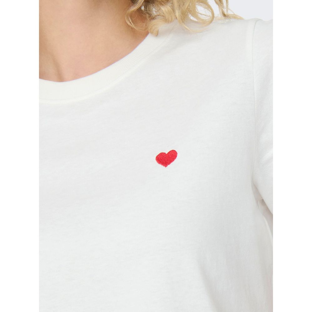 Weißes Baumwoll-T-Shirt