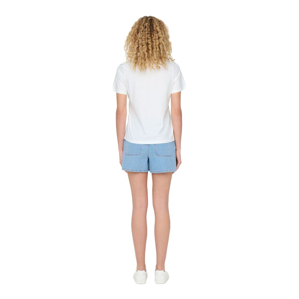 Weißes Baumwoll-T-Shirt
