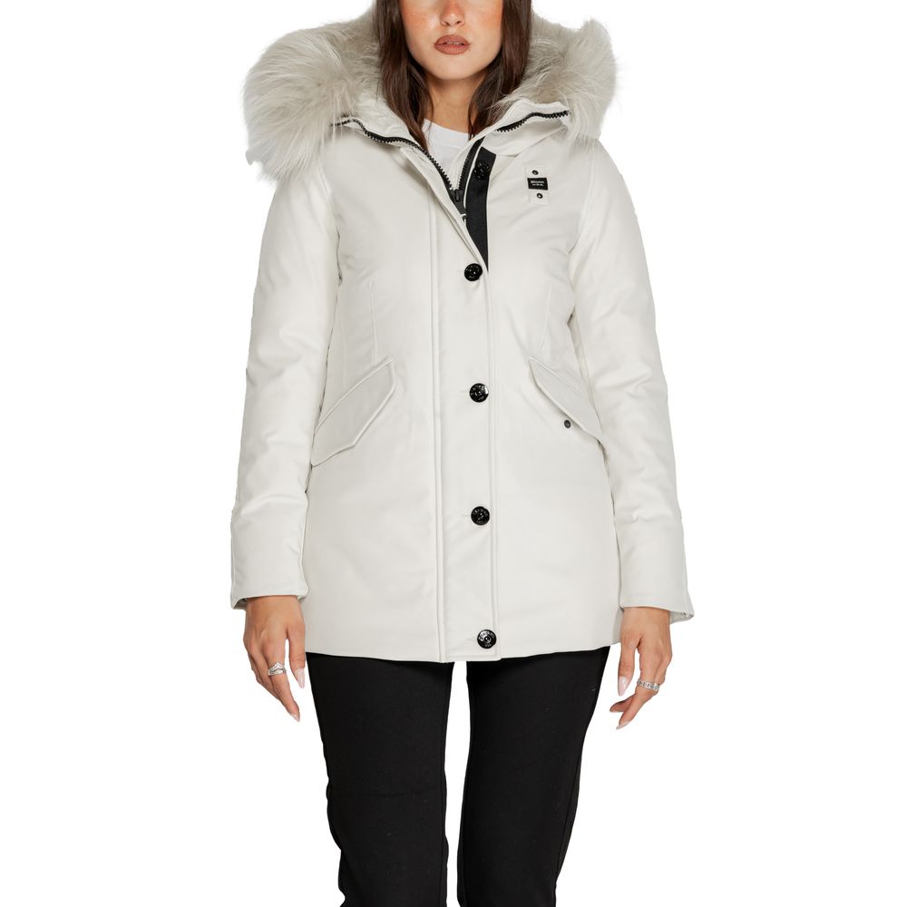 Weißer Polyesterparka