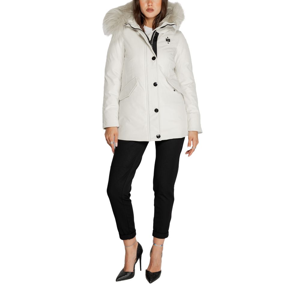 Weißer Polyesterparka