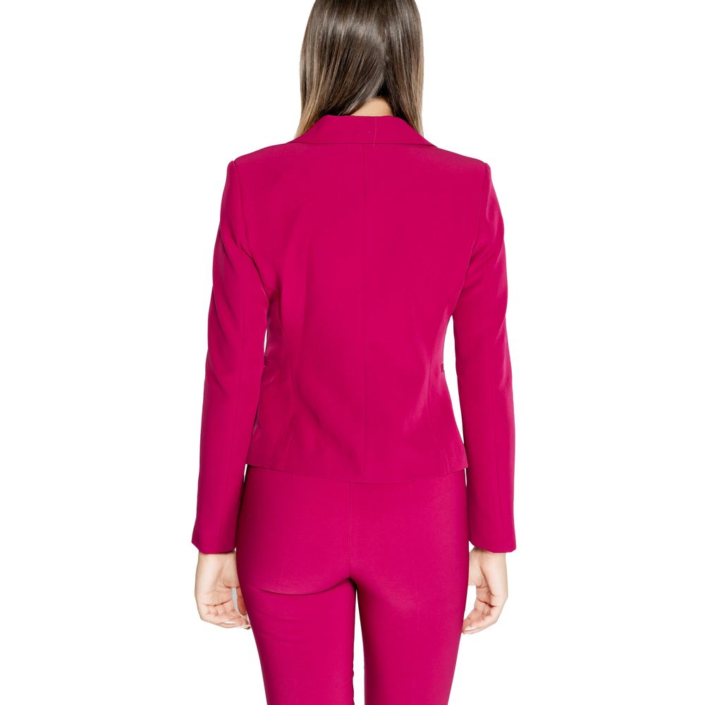 Bordeauxfarbener Polyester-Blazer
