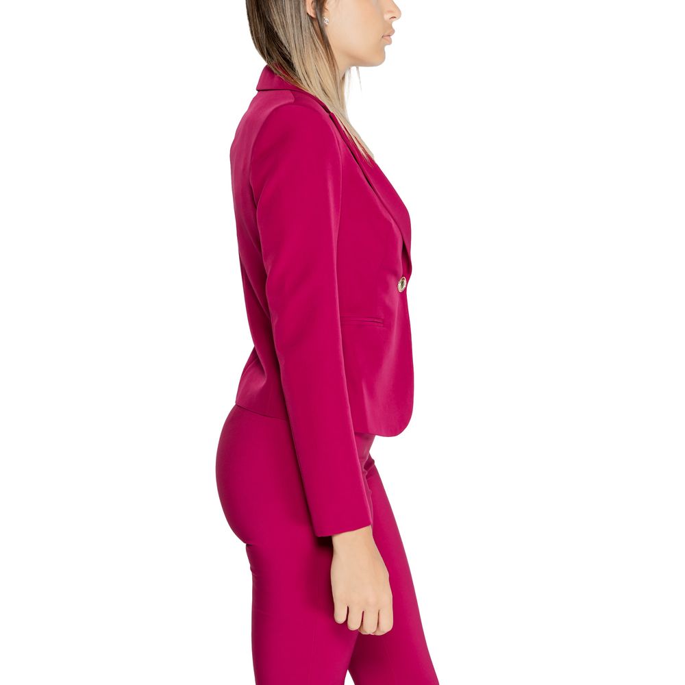 Bordeauxfarbener Polyester-Blazer