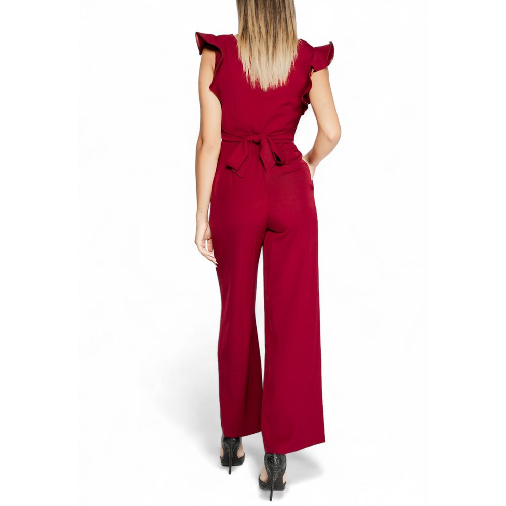 Bordeaux Polyester Jumpsuit