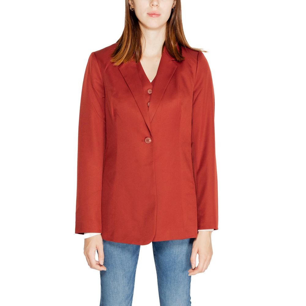 Roter Polyester-Blazer