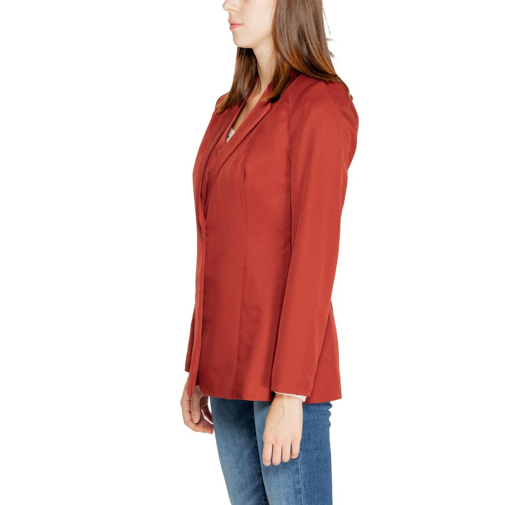 Roter Polyester-Blazer