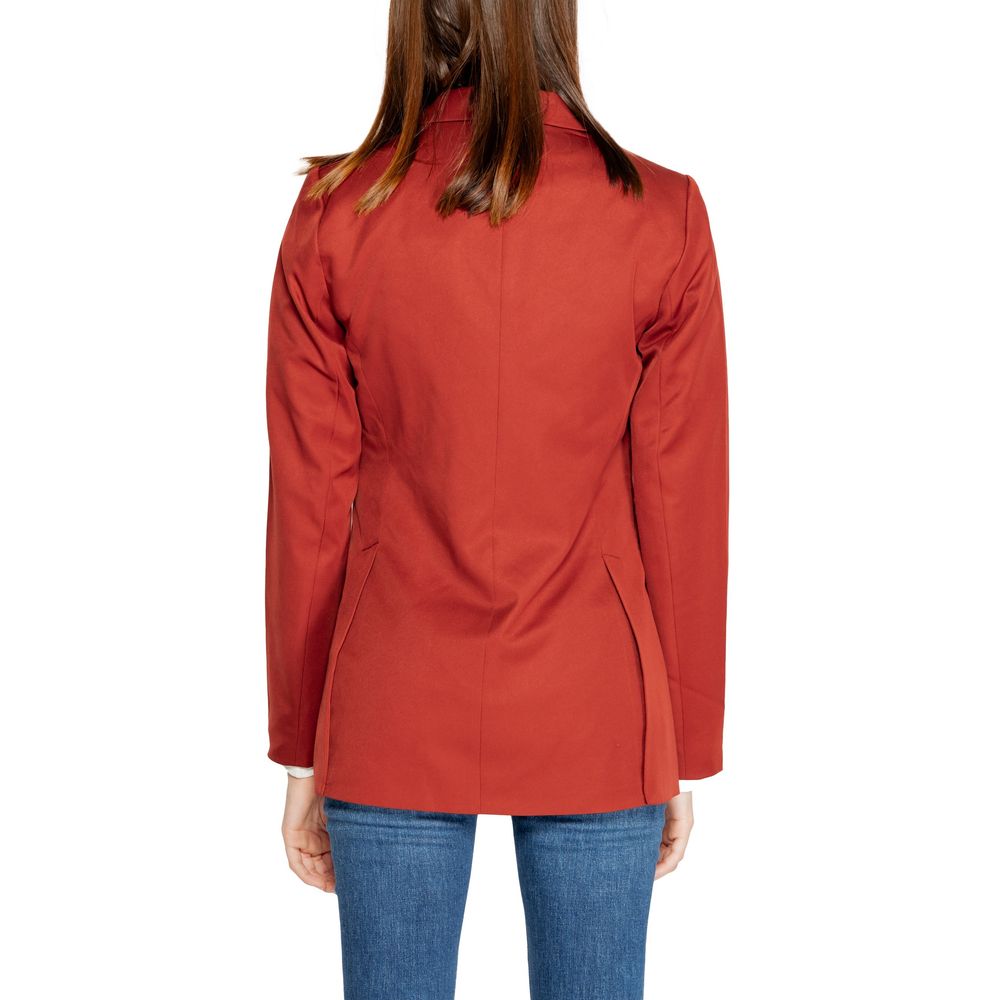 Roter Polyester-Blazer