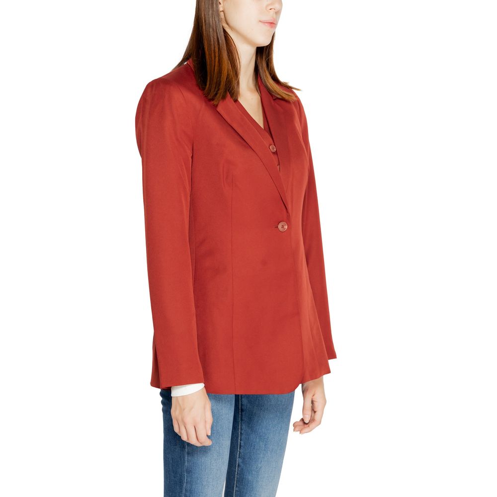 Roter Polyester-Blazer