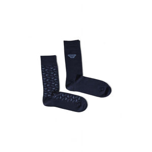 Blaue Baumwollsocke