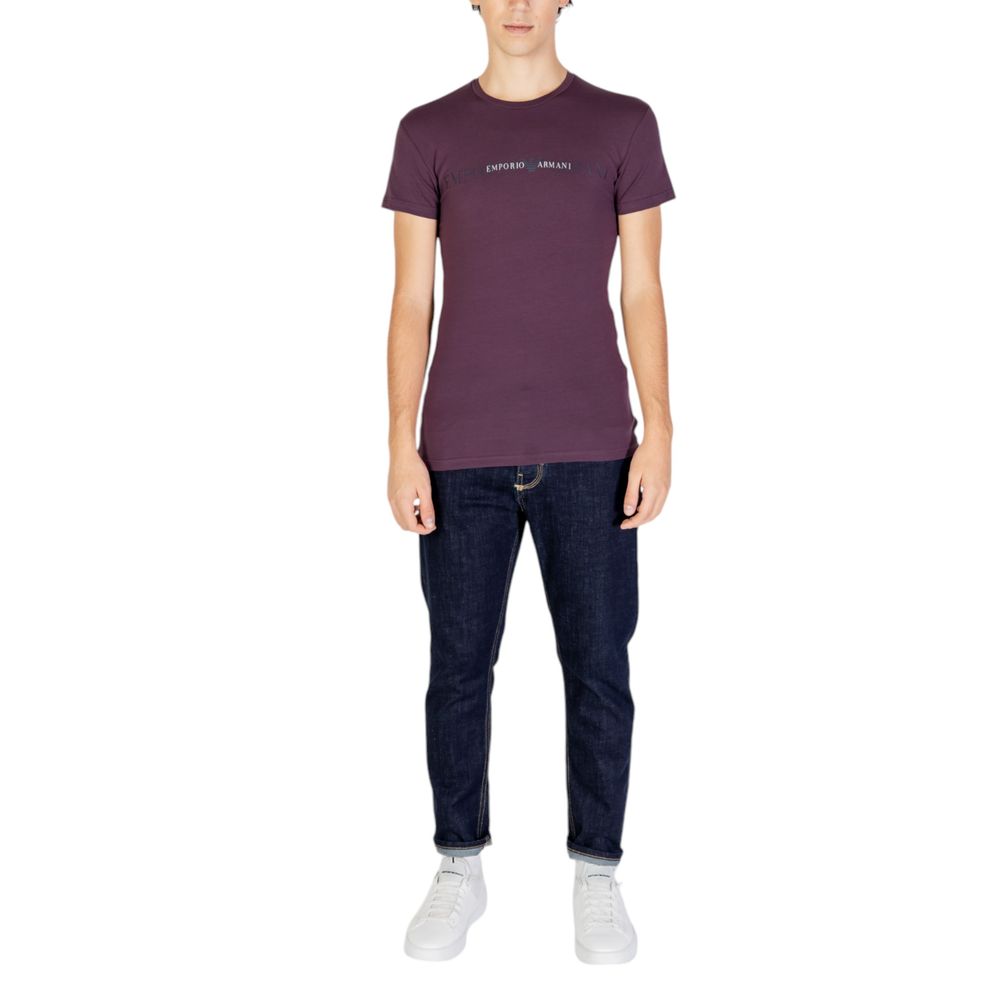 Lila Baumwoll-T-Shirt