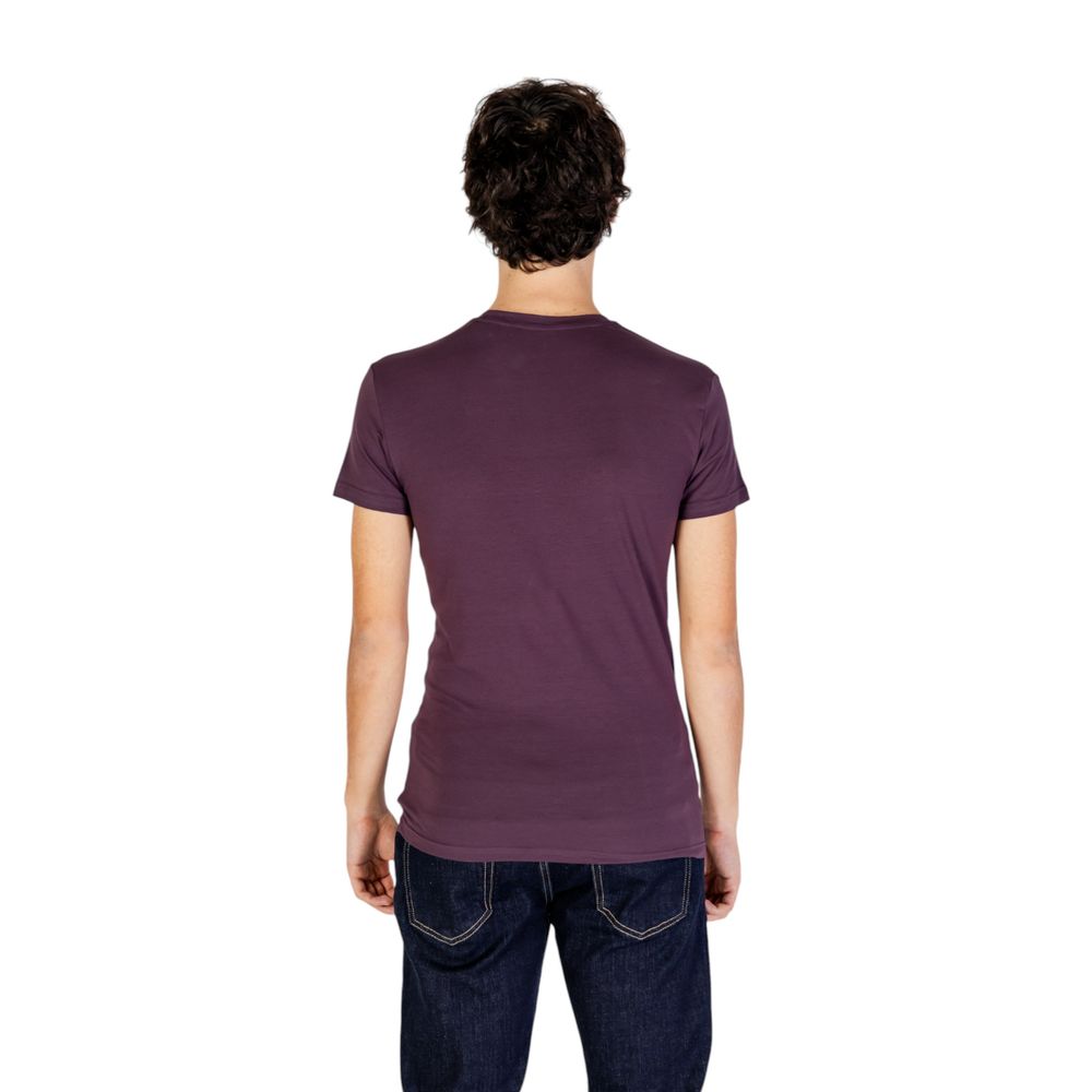 Lila Baumwoll-T-Shirt