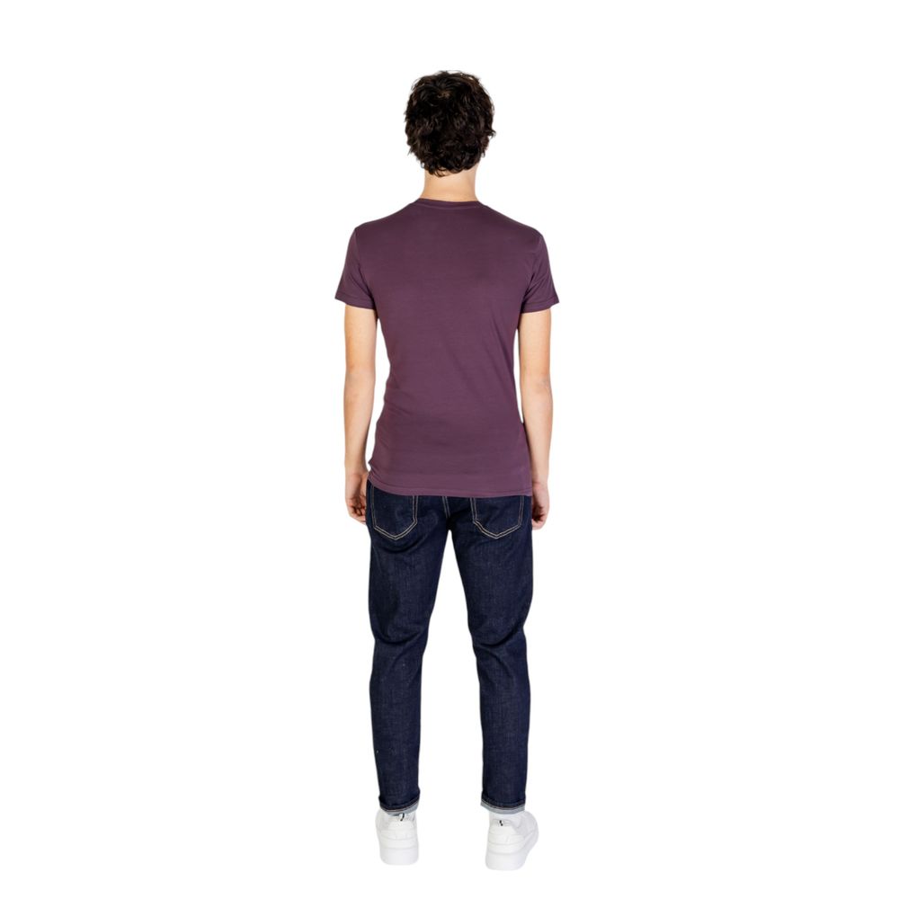 Lila Baumwoll-T-Shirt