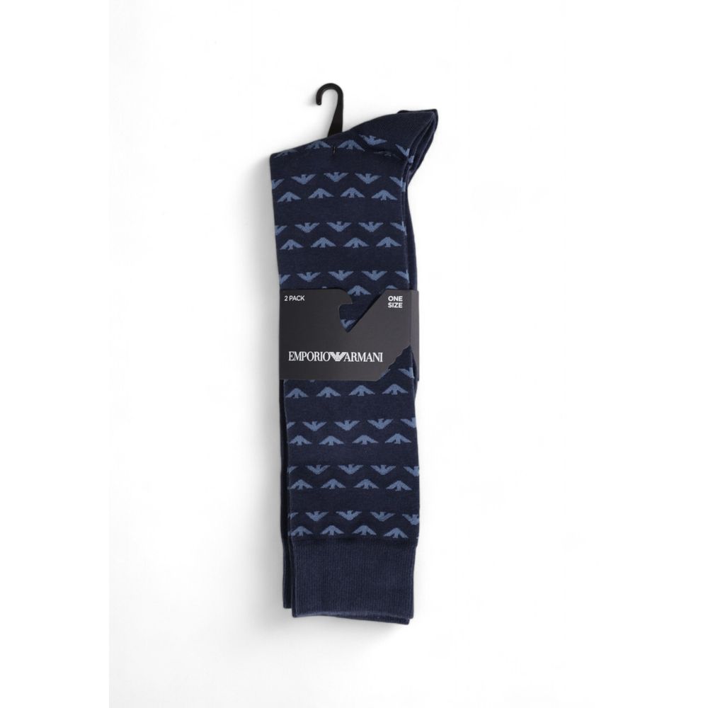 Blaue Baumwollsocke