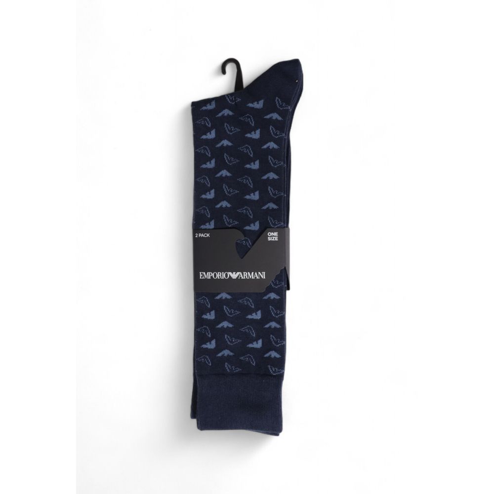 Blaue Baumwollsocke