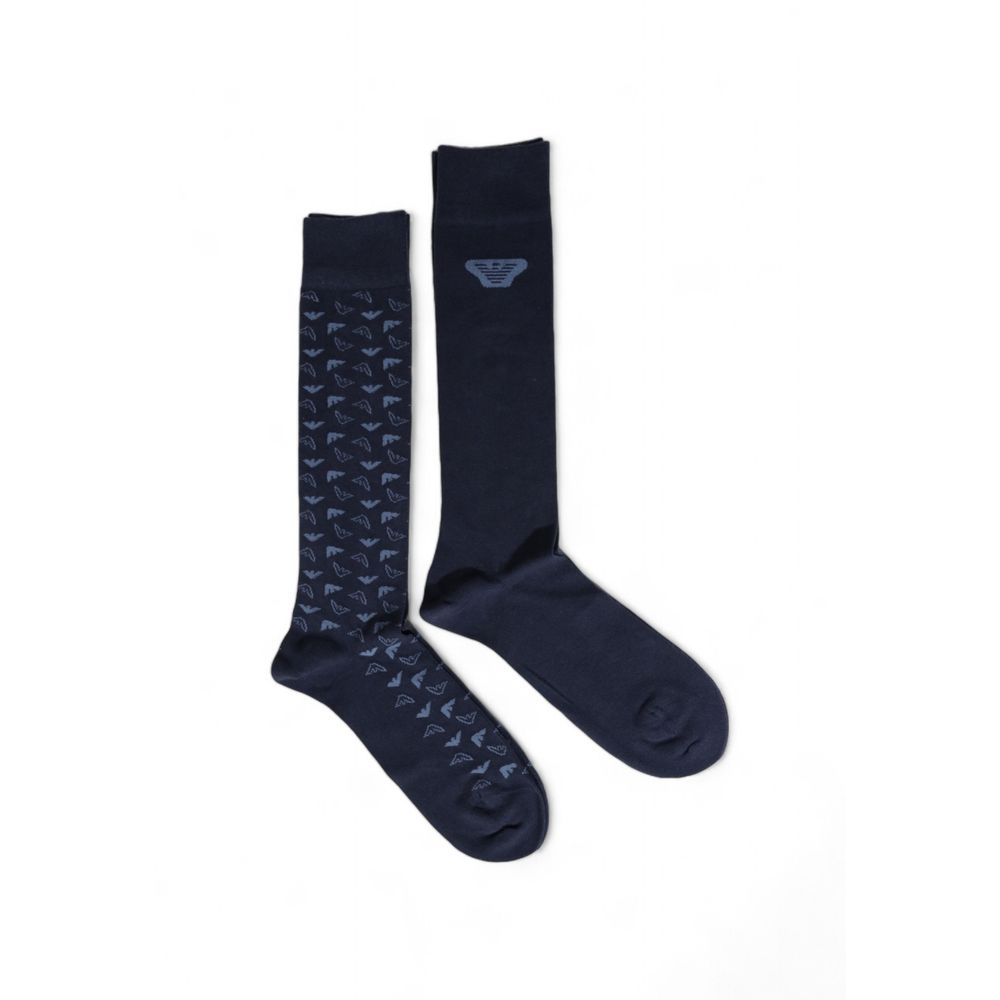 Blaue Baumwollsocke