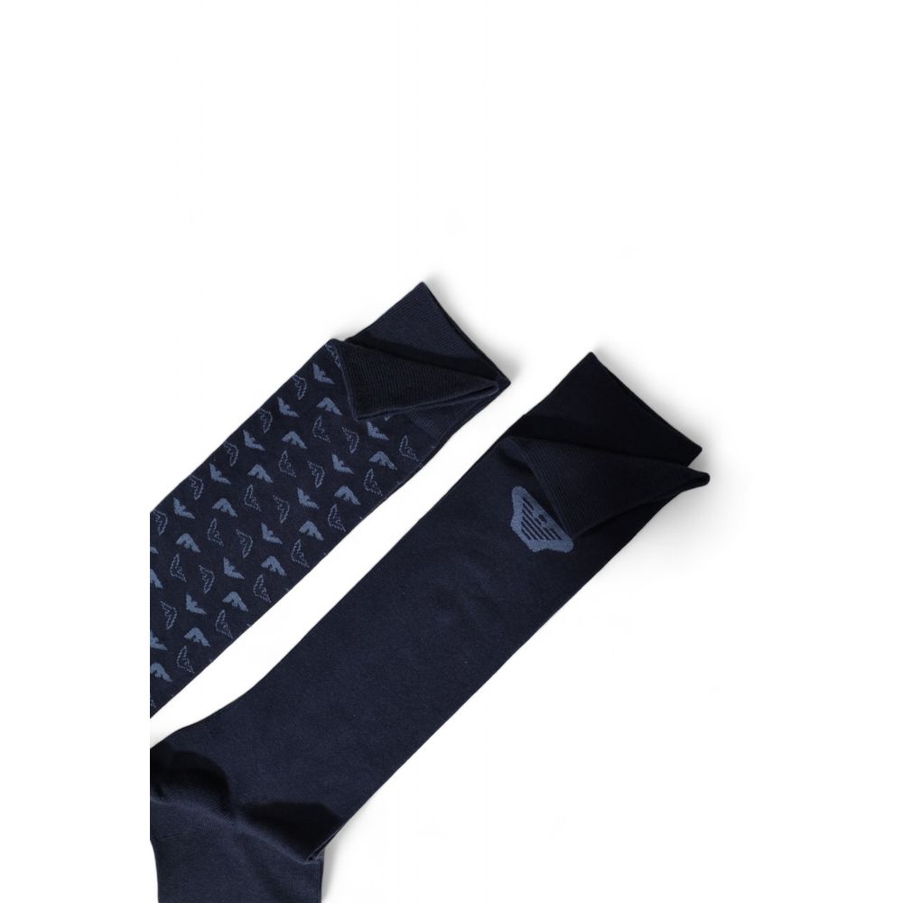 Blaue Baumwollsocke