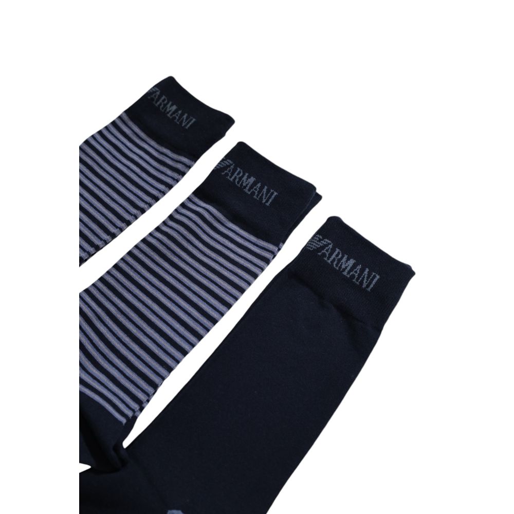 Blaue Baumwollsocke