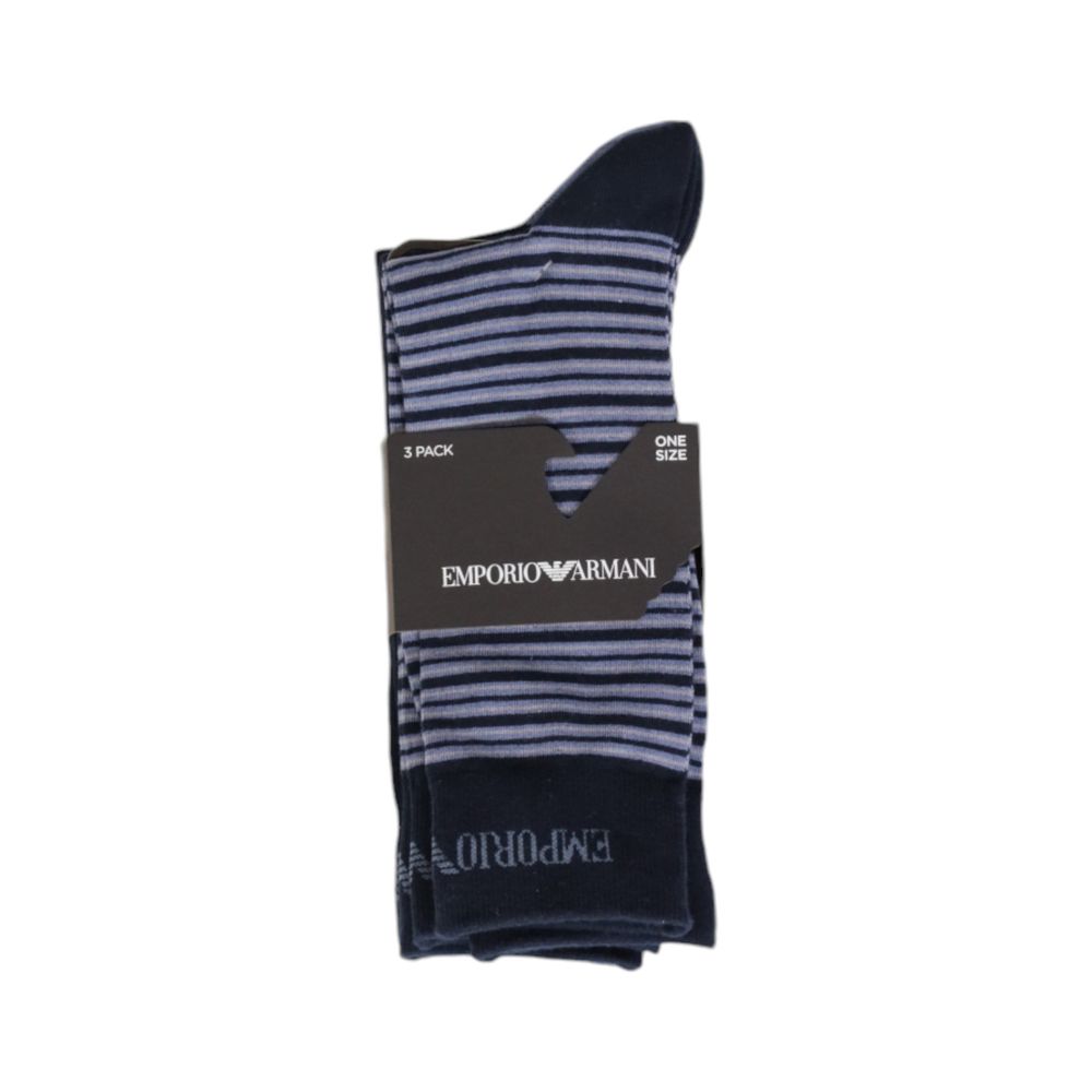 Blaue Baumwollsocke