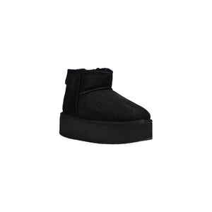 Schwarze Lederstiefelette