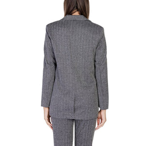 Schwarzer Polyester-Blazer