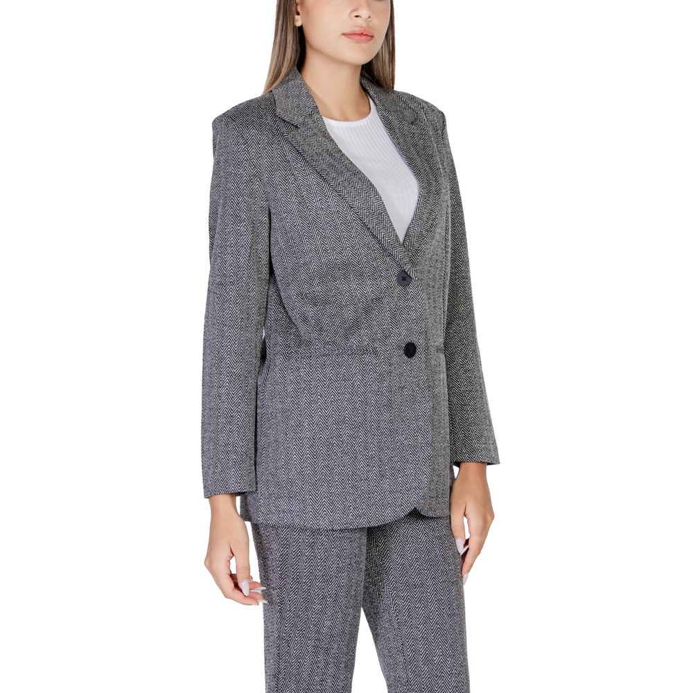 Schwarzer Polyester-Blazer