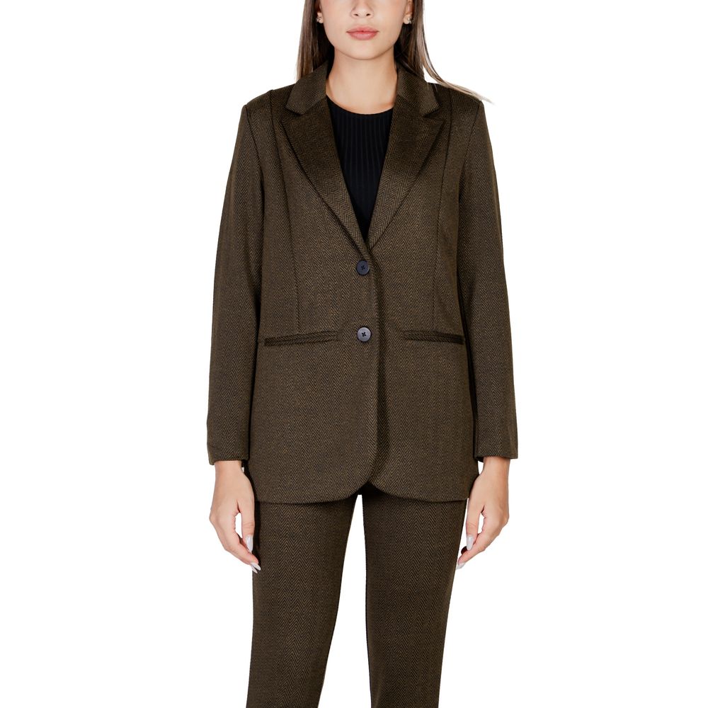 Grüner Polyester-Blazer