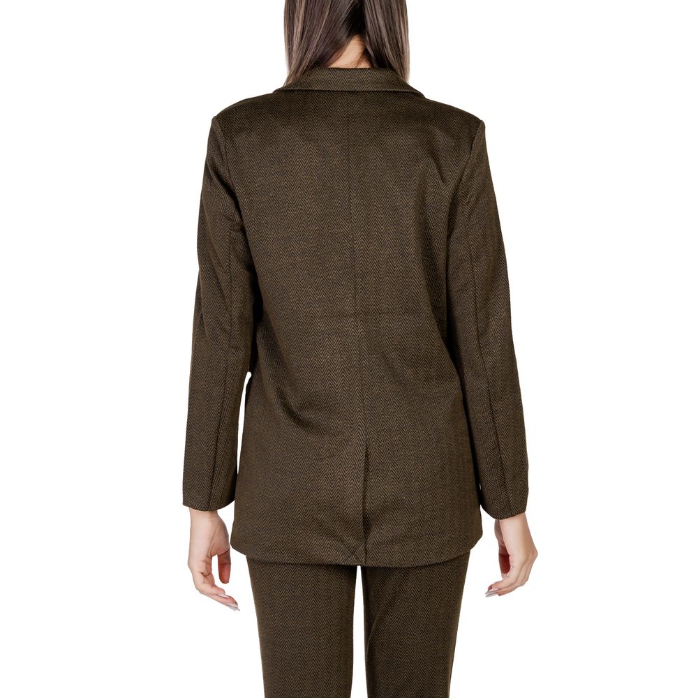 Grüner Polyester-Blazer