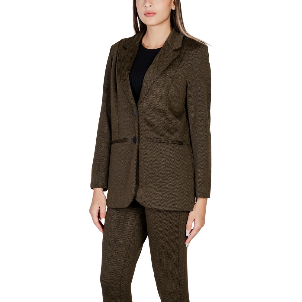 Grüner Polyester-Blazer