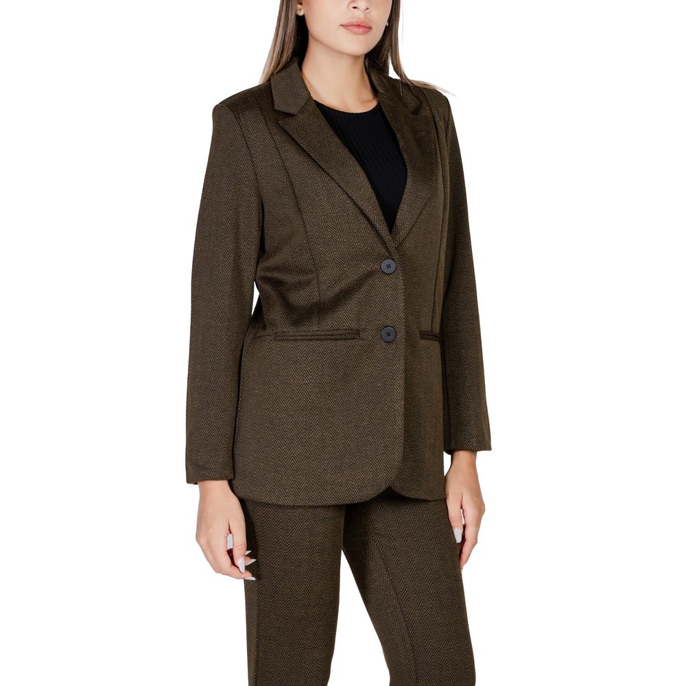 Grüner Polyester-Blazer