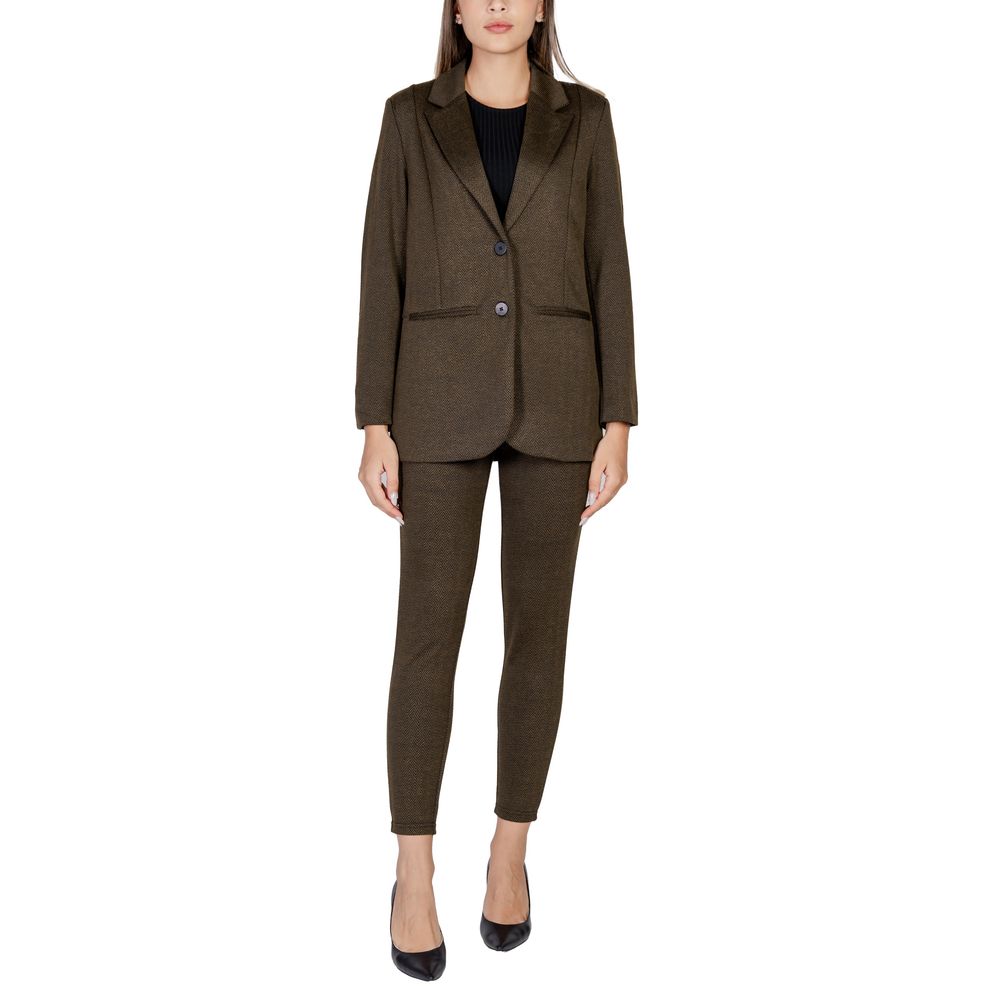 Grüner Polyester-Blazer