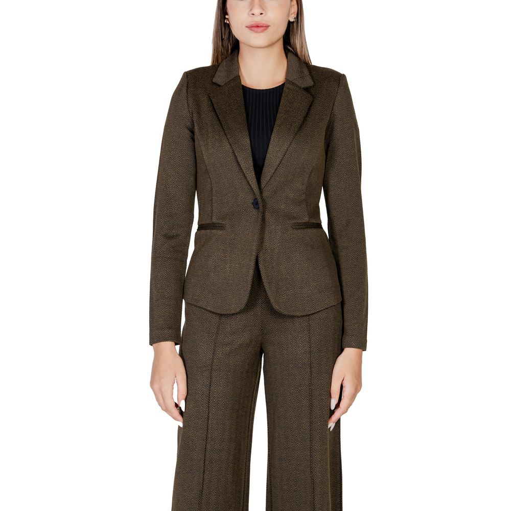 Grüner Polyester-Blazer