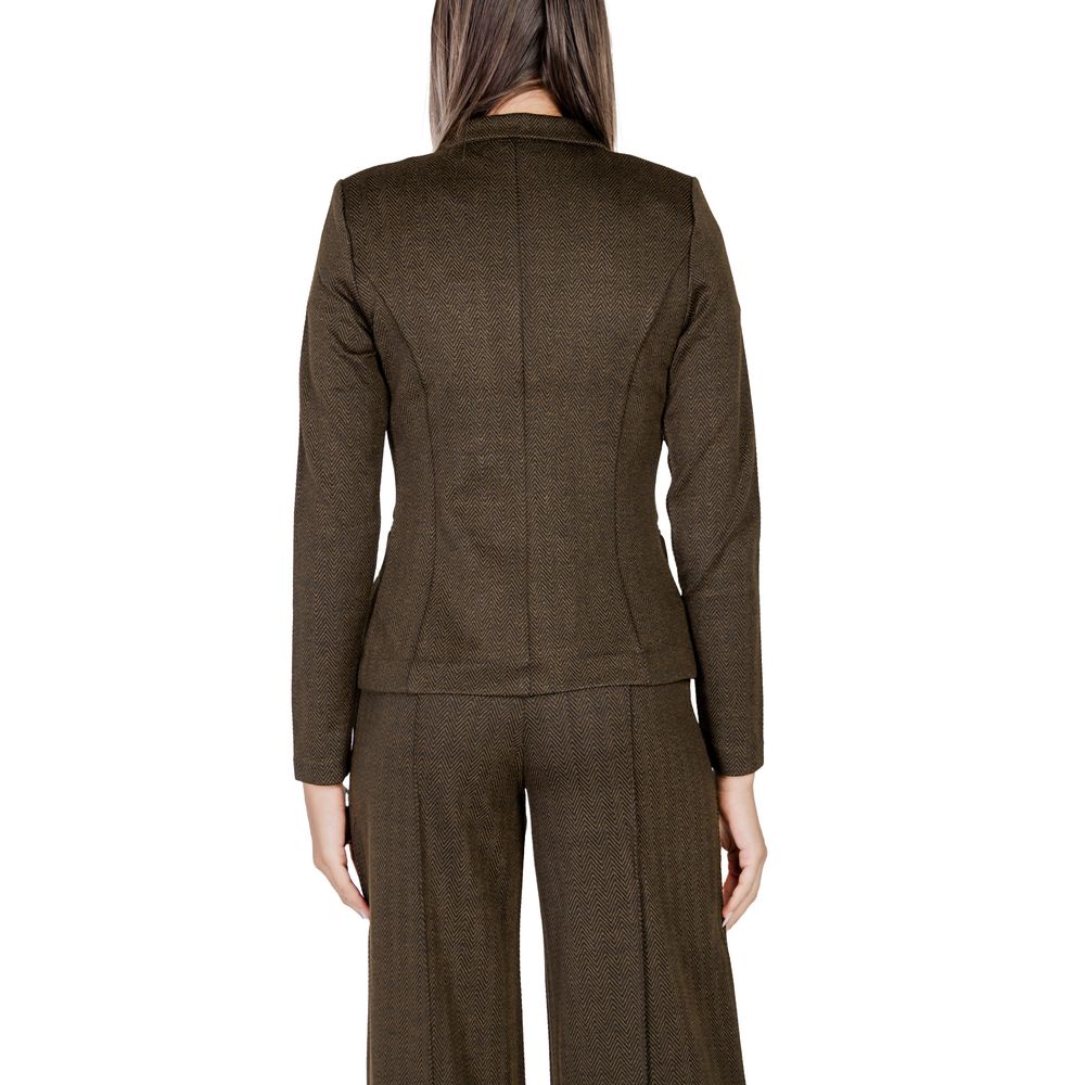 Grüner Polyester-Blazer