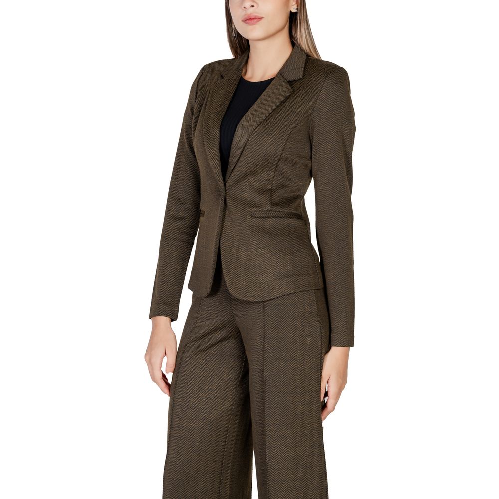 Grüner Polyester-Blazer