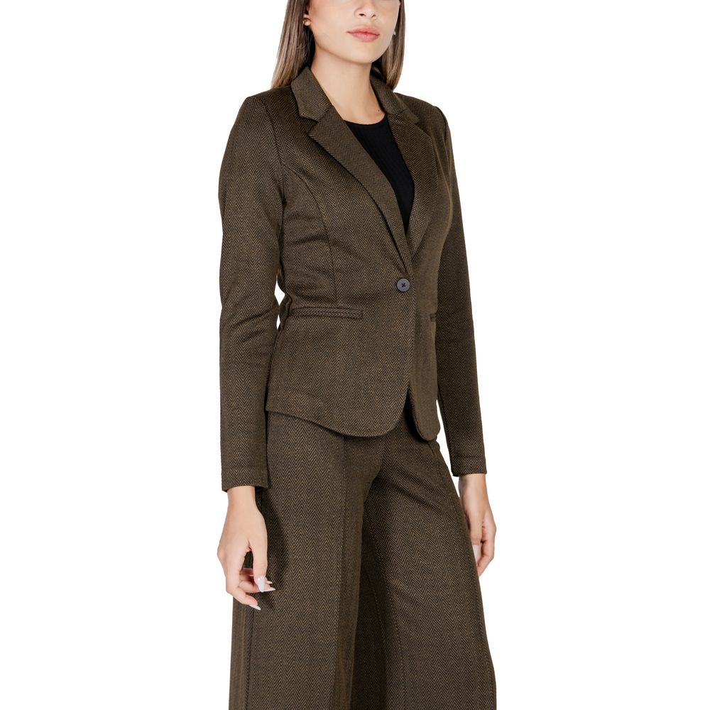 Grüner Polyester-Blazer