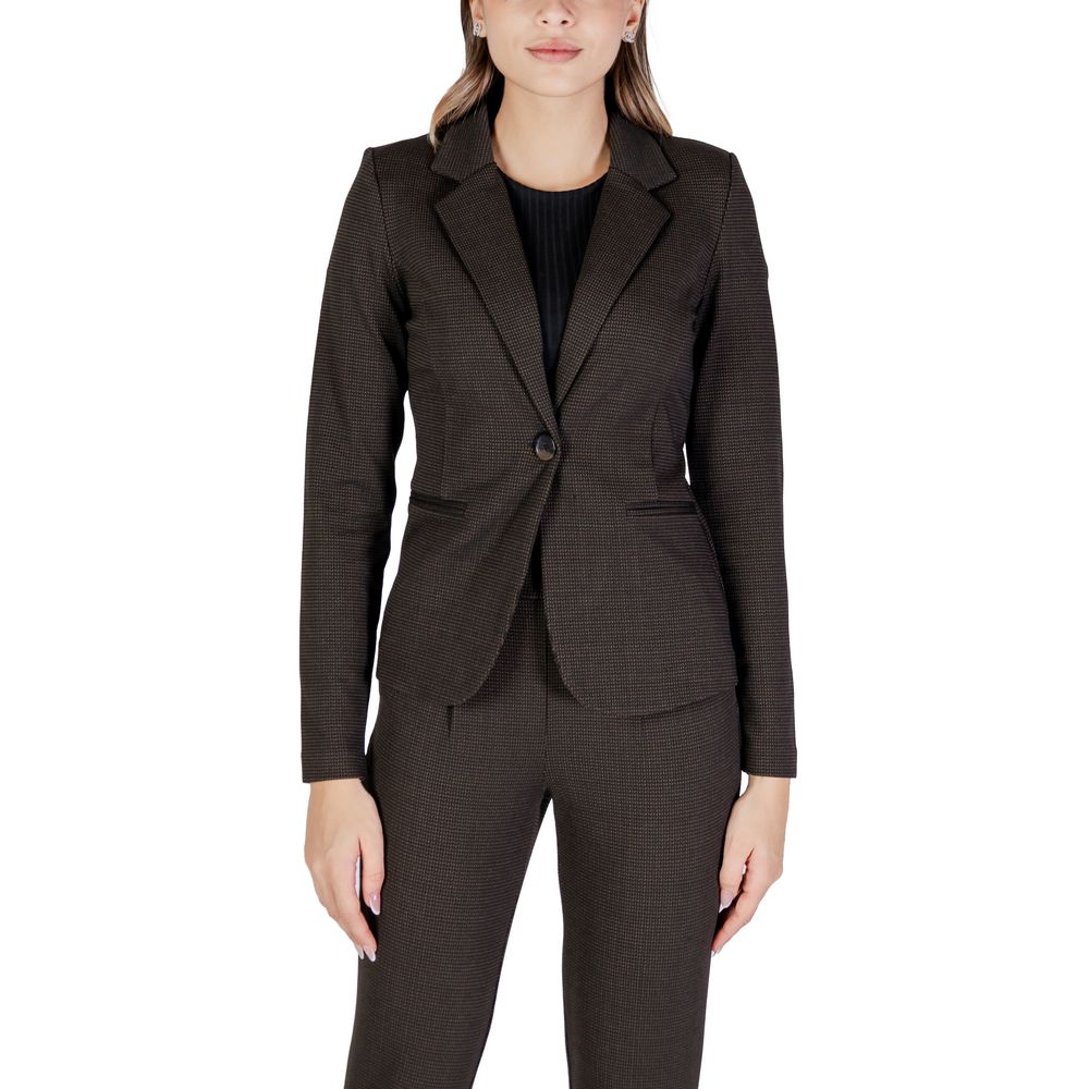 Brauner Polyester-Blazer