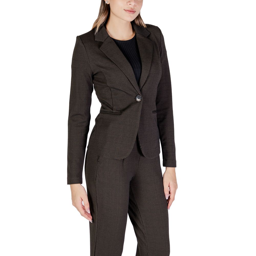 Brauner Polyester-Blazer