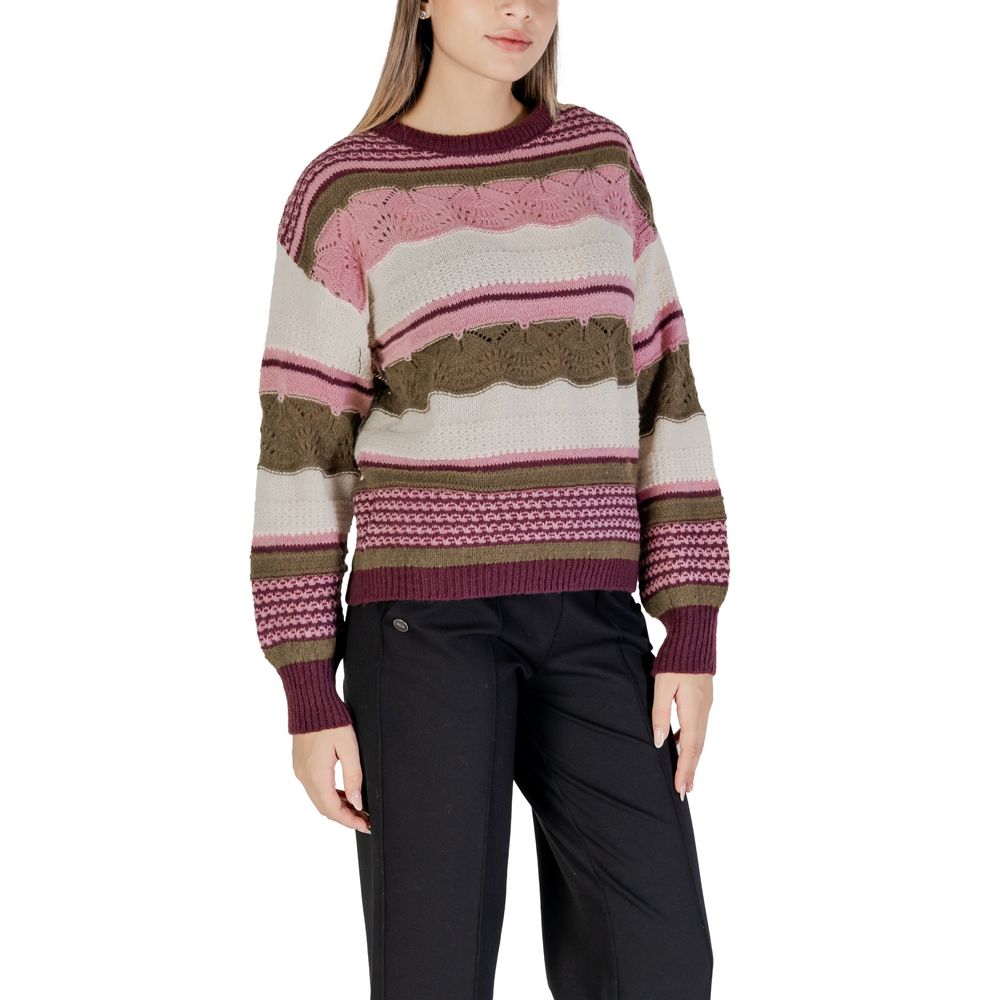 Mehrfarbiger Pullover aus recyceltem Polyester