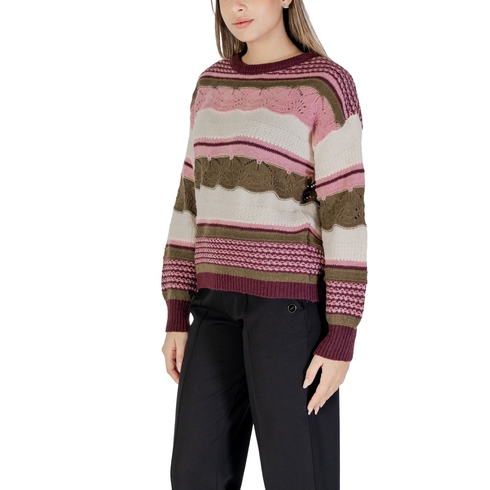 Mehrfarbiger Pullover aus recyceltem Polyester