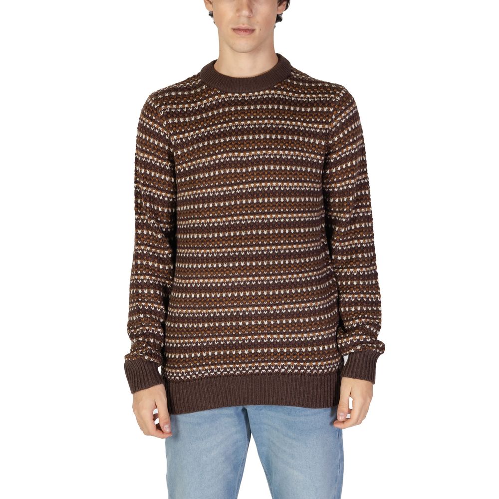 Brauner Baumwollpullover