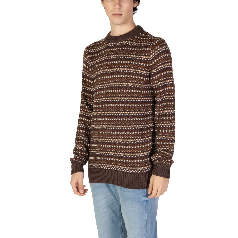 Brauner Baumwollpullover