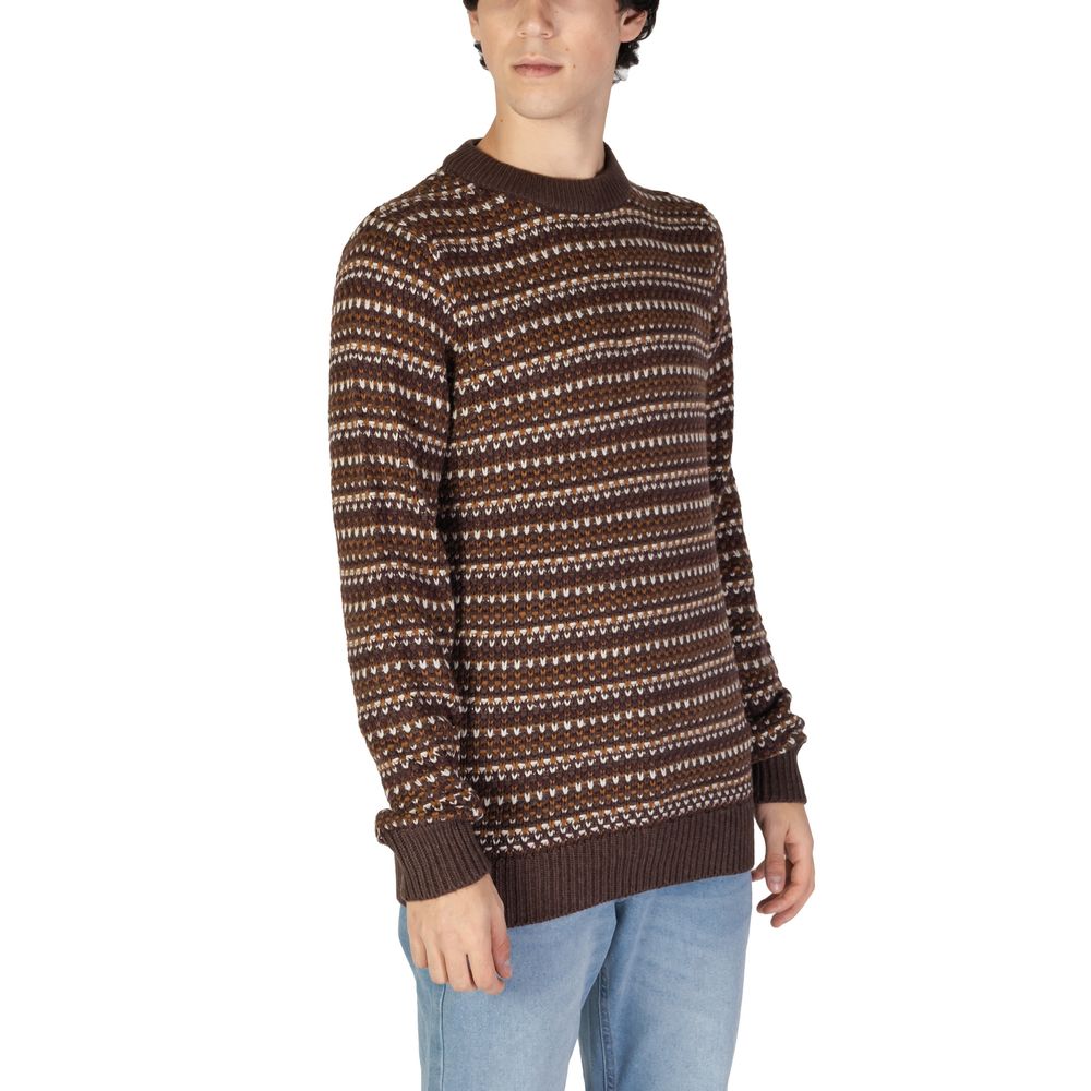 Brauner Baumwollpullover