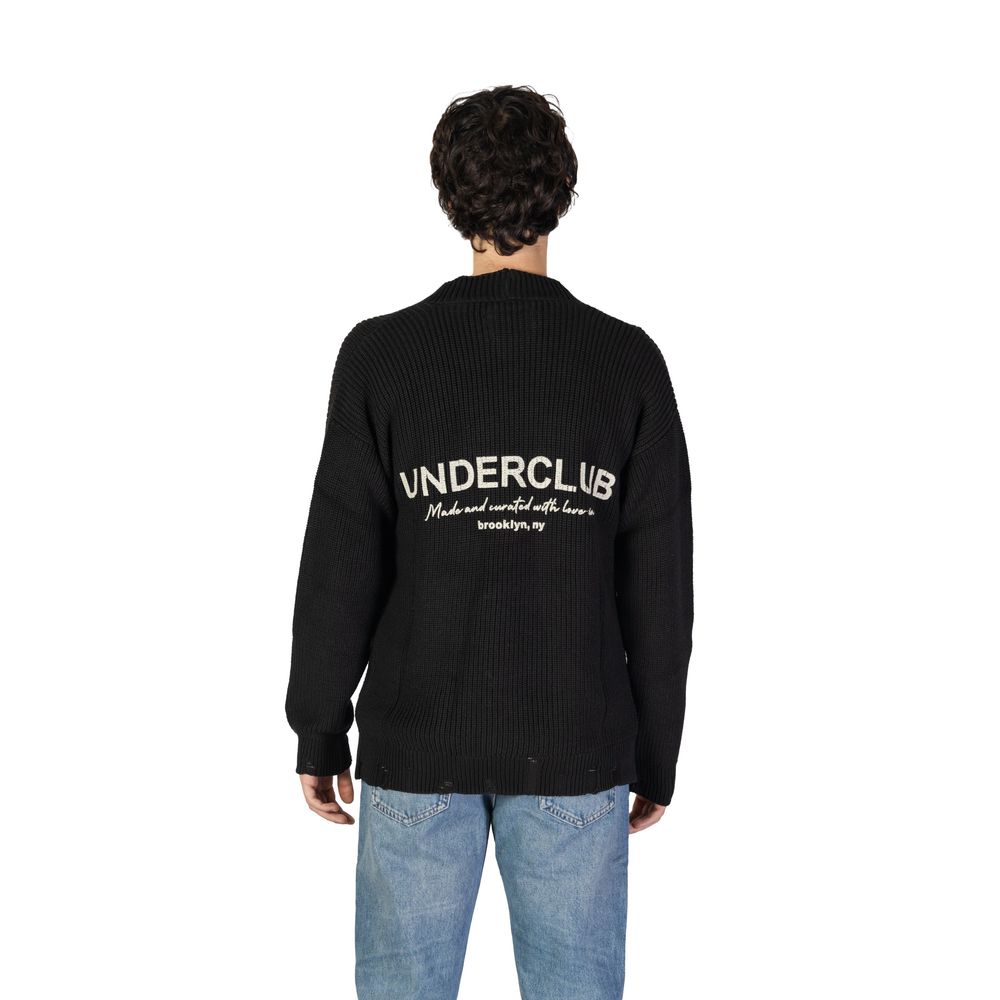 Schwarzer Baumwoll-Cardigan