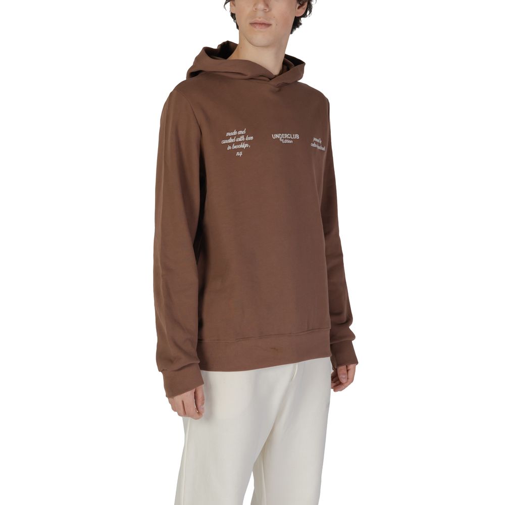 Brauner Kapuzenpullover aus Baumwolle
