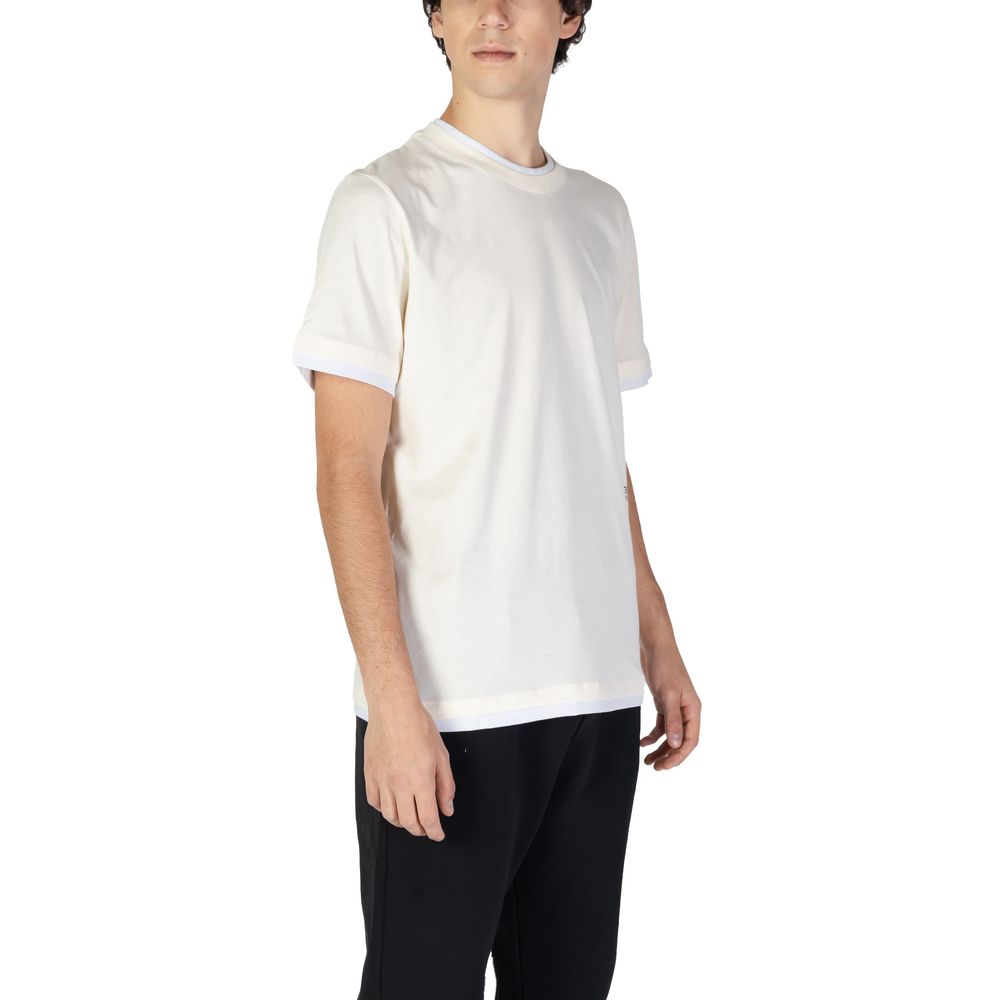 Cremefarbenes Baumwoll-T-Shirt