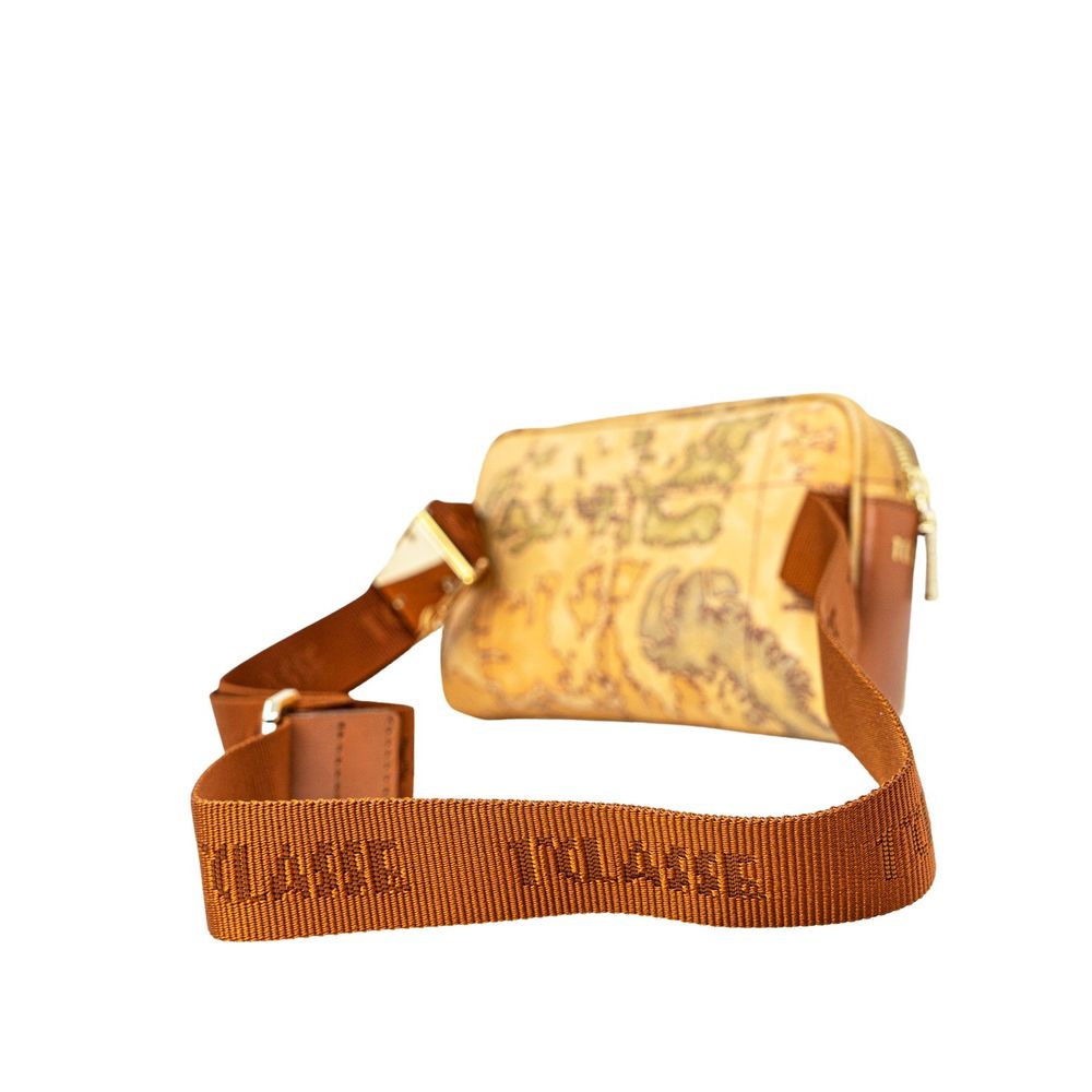 Beigefarbene Gürteltasche aus Leder